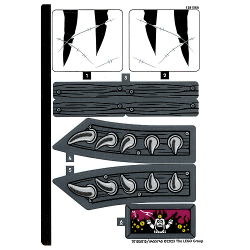 Visuel indicatif Rebrickable de Feuille d’autocollants pour le set 71469-1 (Sticker Sheet for Set 71469-1)