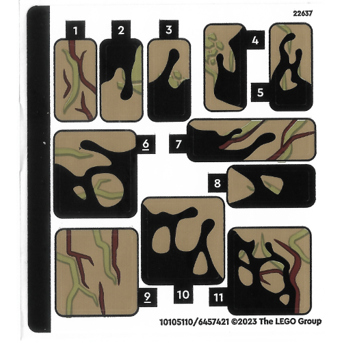 Visuel indicatif Rebrickable de Feuille d’autocollants pour le set 76249-1 (Sticker Sheet for Set 76249-1)