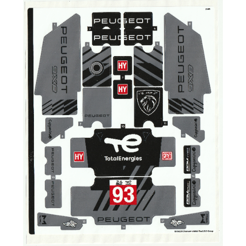 Visuel indicatif Rebrickable de Feuille d'autocollant 1 pour coffret 42156-1 (Sticker Sheet 1 for Set 42156-1)