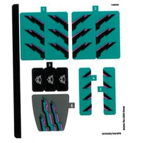 Visuel indicatif Rebrickable de Feuille d’autocollants pour le set 60406-1 (Sticker Sheet for Set 60406-1)