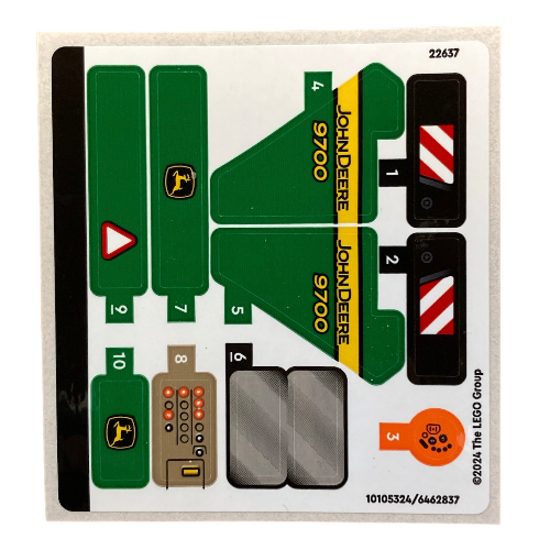Visuel indicatif Rebrickable de Feuille d’autocollants pour le set 42168-1 (Sticker Sheet for Set 42168-1)