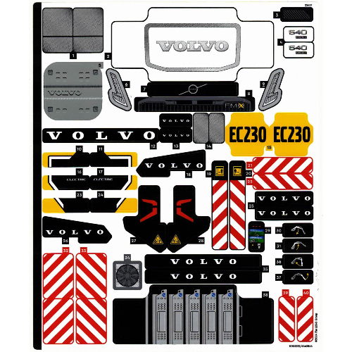 Visuel indicatif Rebrickable de Feuille d’autocollants pour le set 42175-1 (Sticker Sheet for Set 42175-1)