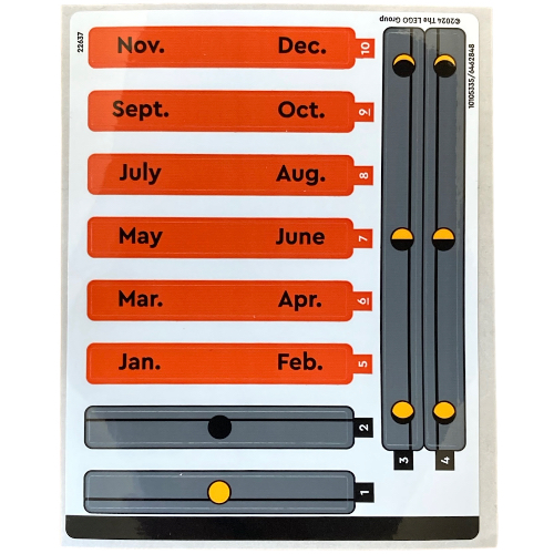 Visuel indicatif Rebrickable de Feuille d’autocollants pour le set 42179-1 (Sticker Sheet for Set 42179-1)