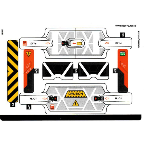 Visuel indicatif Rebrickable de Feuille d'autocollant 2 pour coffret 42181-1 (Sticker Sheet 2 for Set 42181-1)