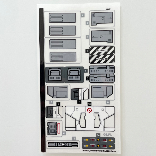 Visuel indicatif Rebrickable de Feuille d'autocollant 1 pour coffret 75357-1 (Sticker Sheet 1 for Set 75357-1)