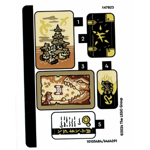 Visuel indicatif Rebrickable de Feuille d’autocollants pour le set 71819-1 (Sticker Sheet for Set 71819-1)