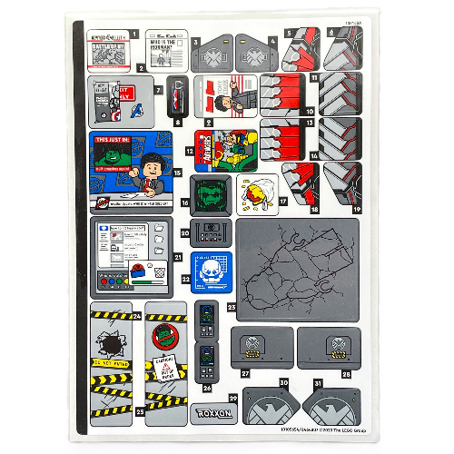 Visuel indicatif Rebrickable de Feuille d'autocollant 1 pour coffret 76269-1 (Sticker Sheet 1 for Set 76269-1)