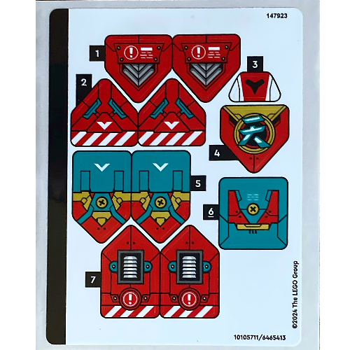 Visuel indicatif Rebrickable de Feuille d’autocollants pour le set 80051-1 (Sticker Sheet for Set 80051-1)