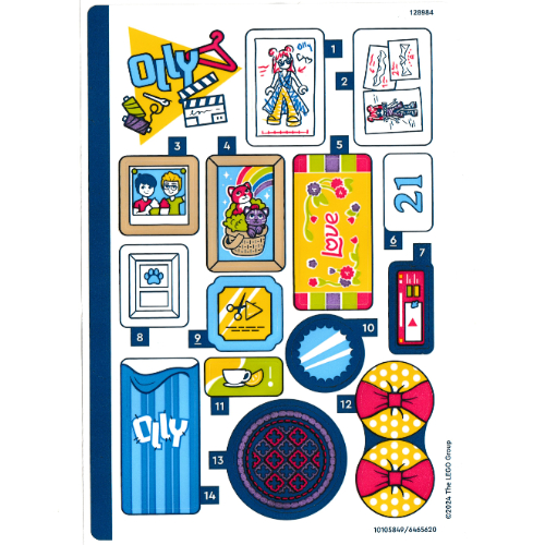 Visuel indicatif Rebrickable de Feuille d'autocollant 1 pour coffret 42620-1 (Sticker Sheet 1 for Set 42620-1)
