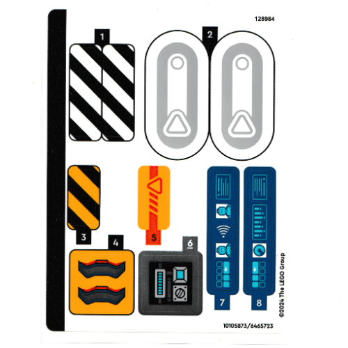 Visuel indicatif Rebrickable de Feuille d’autocollants pour le set 60432-1 (Sticker Sheet for Set 60432-1)