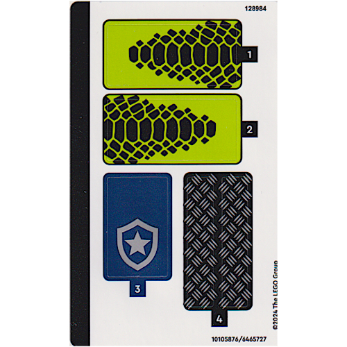 Visuel indicatif Rebrickable de Feuille d’autocollants pour le set 60415-1 (Sticker Sheet for Set 60415-1)