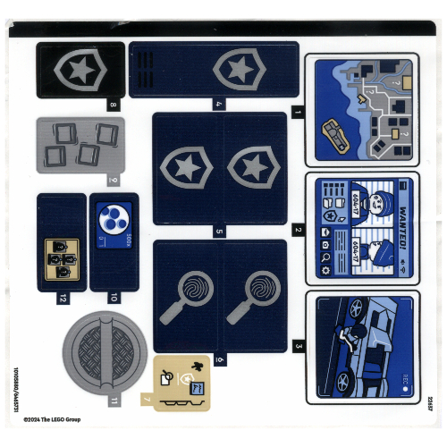 Visuel indicatif Rebrickable de Feuille d’autocollants pour le set 60418-1 (Sticker Sheet for Set 60418-1)