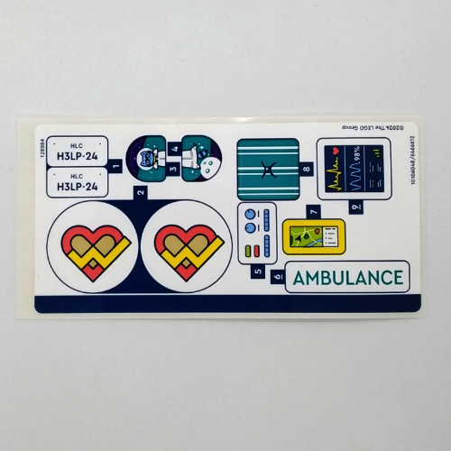 Visuel indicatif Rebrickable de Feuille d’autocollants pour le set 42613-1 (Sticker Sheet for Set 42613-1)