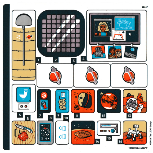 Visuel indicatif Rebrickable de Feuille d’autocollants pour le set 42605-1 (Sticker Sheet for Set 42605-1)