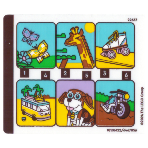 Visuel indicatif Rebrickable de Feuille d’autocollants pour le set 31147-1 (Sticker Sheet for Set 31147-1)