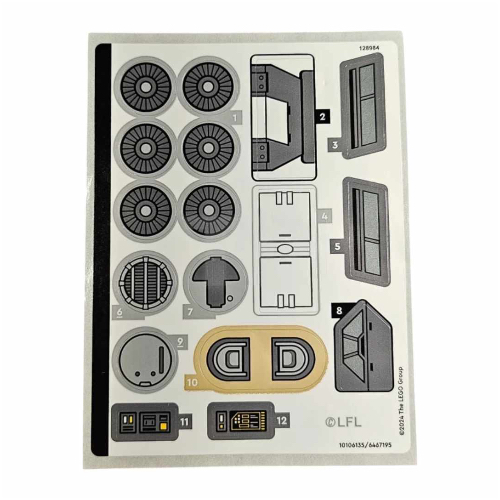 Visuel indicatif Rebrickable de Feuille d’autocollants pour le set 75374-1 (Sticker Sheet for Set 75374-1)