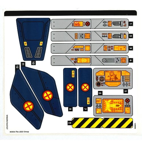Visuel indicatif Rebrickable de Feuille d’autocollants pour le set 76281-1 (Sticker Sheet for Set 76281-1)