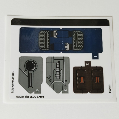 Visuel indicatif Rebrickable de Feuille d’autocollants pour le set 76282-1 (Sticker Sheet for Set 76282-1)