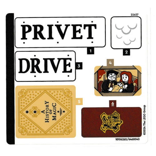 Visuel indicatif Rebrickable de Feuille d’autocollants pour le set 76425-1 (Sticker Sheet for Set 76425-1)