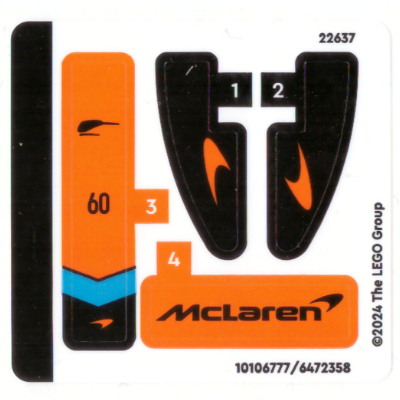 Visuel indicatif Rebrickable de Feuille d’autocollants pour le set 30683-1 (Sticker Sheet for Set 30683-1)