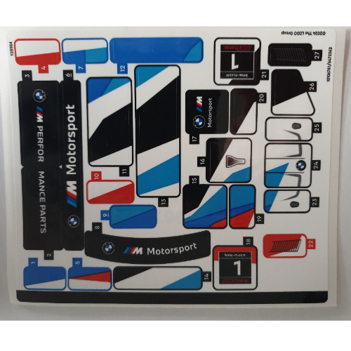 Visuel indicatif Rebrickable de Feuille d'autocollant 1 pour coffret 76922-1 (Sticker Sheet 1 for Set 76922-1)