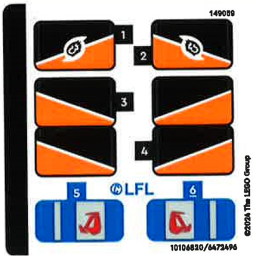 Visuel indicatif Rebrickable de Feuille d’autocollants pour le set 75380-1 (Sticker Sheet for Set 75380-1)