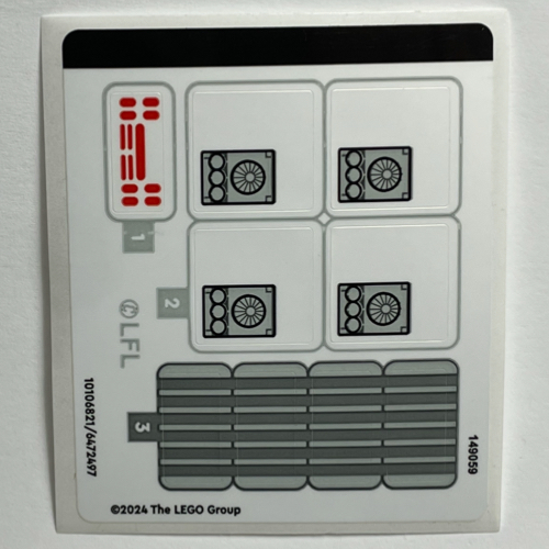 Visuel indicatif Rebrickable de Feuille d’autocollants pour le set 75387-1 (Sticker Sheet for Set 75387-1)