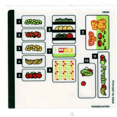 Visuel indicatif Rebrickable de Feuille d’autocollants pour le set 40684-1 (Sticker Sheet for Set 40684-1)