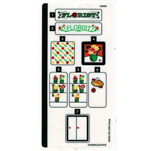 Visuel indicatif Rebrickable de Feuille d’autocollants pour le set 40680-1 (Sticker Sheet for Set 40680-1)
