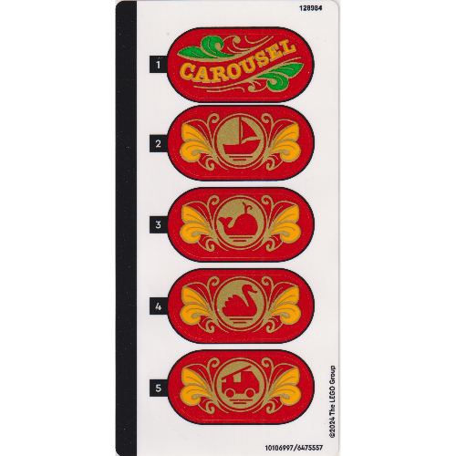 Visuel indicatif Rebrickable de Feuille d’autocollants pour le set 40714-1 (Sticker Sheet for Set 40714-1)