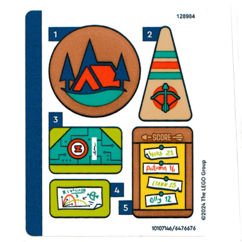 Visuel indicatif Rebrickable de Feuille d’autocollants pour le set 42622-1 (Sticker Sheet for Set 42622-1)