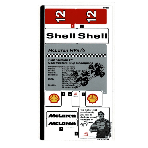 Visuel indicatif Rebrickable de Feuille d’autocollants pour le set 10330-1 (Sticker Sheet for Set 10330-1)