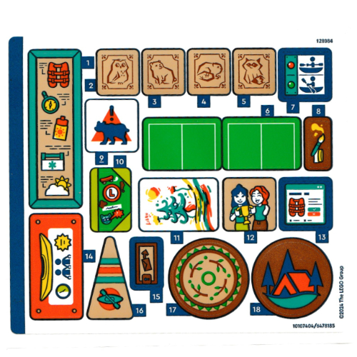 Visuel indicatif Rebrickable de Feuille d’autocollants pour le set 42626-1 (Sticker Sheet for Set 42626-1)