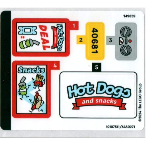 Visuel indicatif Rebrickable de Feuille d’autocollants pour le set 40681-1 (Sticker Sheet for Set 40681-1)