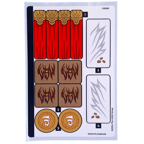Visuel indicatif Rebrickable de Feuille d’autocollants pour le set 71809-1 (Sticker Sheet for Set 71809-1)