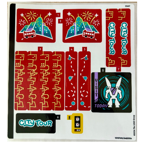 Visuel indicatif Rebrickable de Feuille d’autocollants pour le set 60407-1 (Sticker Sheet for Set 60407-1)
