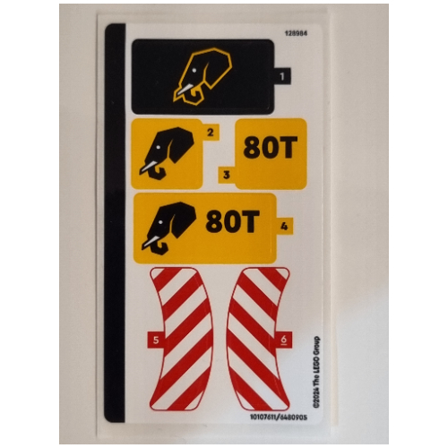 Visuel indicatif Rebrickable de Feuille d’autocollants pour le set 60420-1 (Sticker Sheet for Set 60420-1)