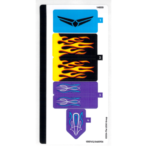 Visuel indicatif Rebrickable de Feuille d’autocollants pour le set 60408-1 (Sticker Sheet for Set 60408-1)