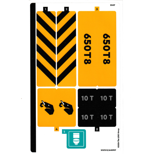 Visuel indicatif Rebrickable de Feuille d’autocollants pour le set 60409-1 (Sticker Sheet for Set 60409-1)