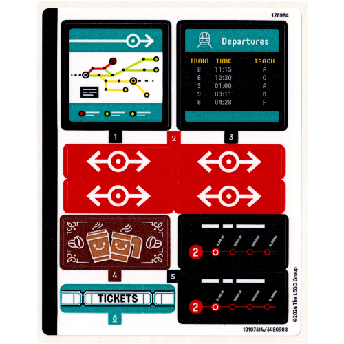 Visuel indicatif Rebrickable de Feuille d'autocollant 1 pour coffret 60423-1 (Sticker Sheet 1 for Set 60423-1)