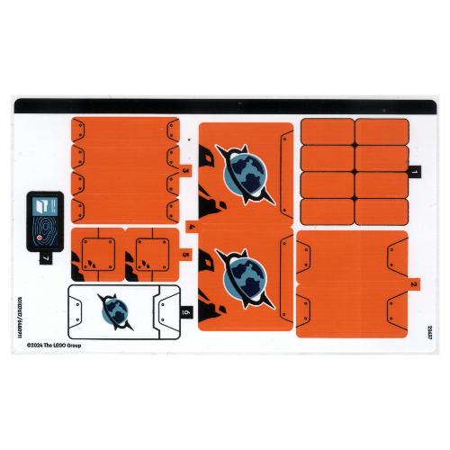 Visuel indicatif Rebrickable de Feuille d’autocollants pour le set 60437-1 (Sticker Sheet for Set 60437-1)