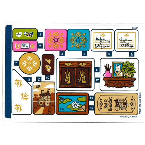 Visuel indicatif Rebrickable de Feuille d’autocollants pour le set 42638-1 (Sticker Sheet for Set 42638-1)