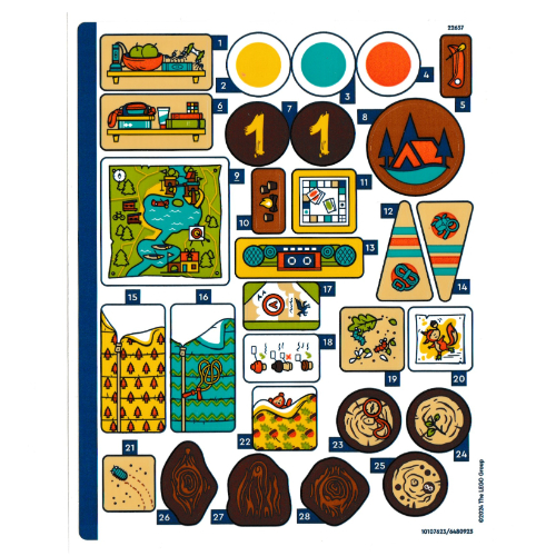 Visuel indicatif Rebrickable de Feuille d’autocollants pour le set 42631-1 (Sticker Sheet for Set 42631-1)