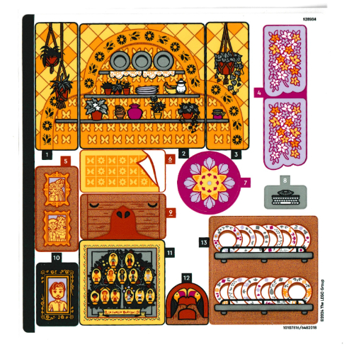 Visuel indicatif Rebrickable de Feuille d'autocollant 1 pour coffret 43245-1 (Sticker Sheet 1 for Set 43245-1)