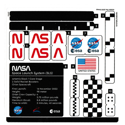 Visuel indicatif Rebrickable de Feuille d’autocollants pour le set 10341-1 (Sticker Sheet for Set 10341-1)