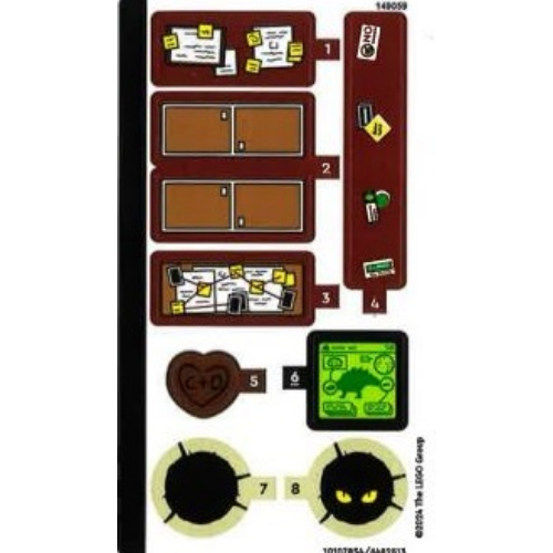 Visuel indicatif Rebrickable de Feuille d’autocollants pour le set 76965-1 (Sticker Sheet for Set 76965-1)