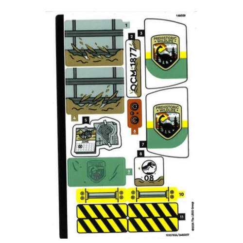 Visuel indicatif Rebrickable de Feuille d’autocollants pour le set 76966-1 (Sticker Sheet for Set 76966-1)