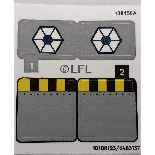 Visuel indicatif Rebrickable de Feuille d’autocollants pour le set 75377-1 (Sticker Sheet for Set 75377-1)