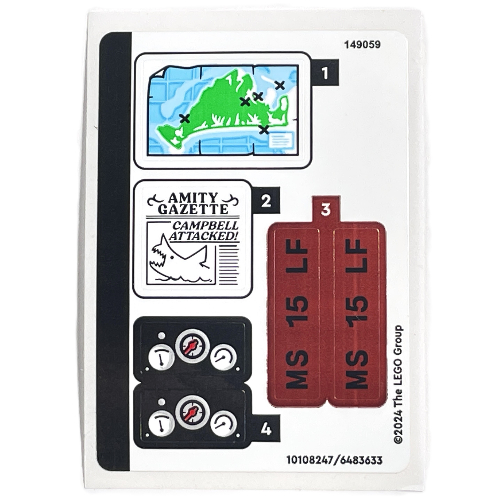 Visuel indicatif Rebrickable de Feuille d’autocollants pour le set 21350-1 (Sticker Sheet for Set 21350-1)
