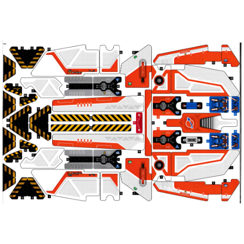 Visuel indicatif Rebrickable de Feuille d'autocollant 1 pour coffret 42181-1 (Sticker Sheet 1 for Set 42181-1)
